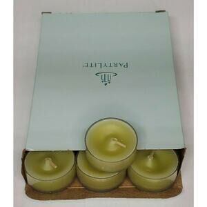 Vintage Partylite Tealights 12 Candles NOS "Lime Twist" p1f/v04557